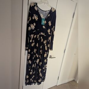 Lightweight XL-2XL Casual Floral Maxi Dress - NWT!